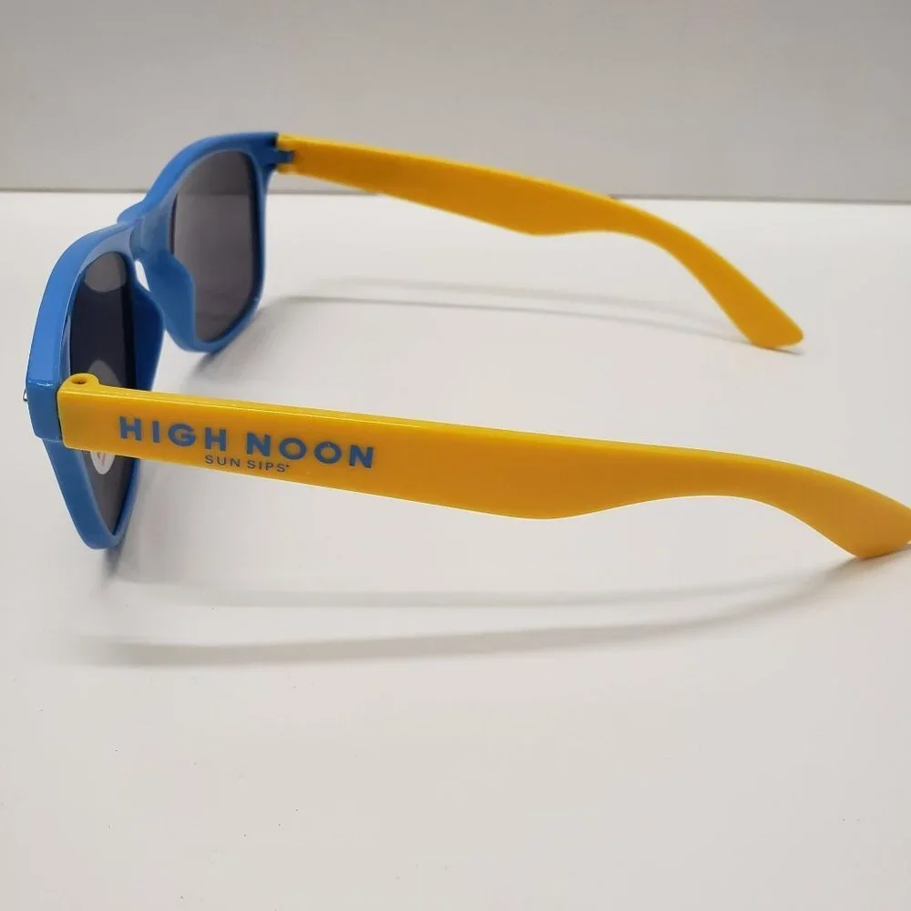 High Noon Sun Sips‎ Adult Sunglasses in Blue/Yellow - One Size